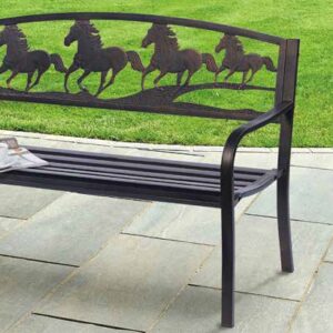 Greenhurst Horse Design Garden Bench