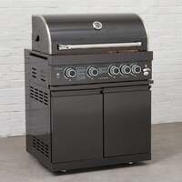 Draco Grills Outdoor Kitchen 4 Burner Black Stainless Steel Gas Barbecue, End of April 2024