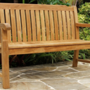 Norfolk Leisure 150cm Beeley FSC Acacia Wood Garden Bench (Grey Look Teak)