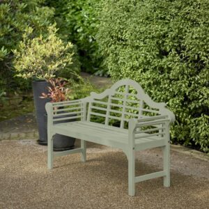 Greenhurst Lutyens Style Garden Bench (PU Coated - Sage Green)
