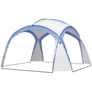 Outsunny Outdoor Gazebo Event Shelter Party Tent for Garden Light Blue