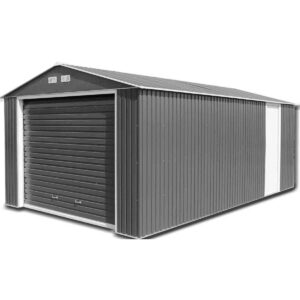 Storemore Sapphire 12x20ft Olympian Fronted Apex Metal Garage