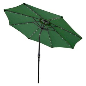 Monstershop Green 2.7m LED Tilt Parasol