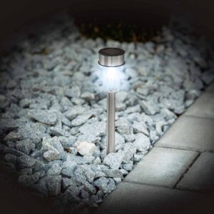 Tectake 24 Led Solar Garden Lights Silver