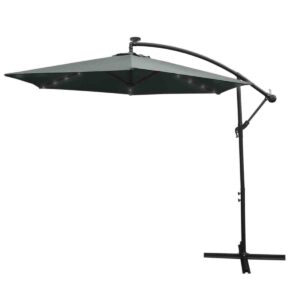 Monstershop Grey 3m LED Cantilever Parasol