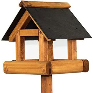 Riverside Woodcraft Sherringham Slate Roof Bird Table