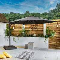 Bracken Outdoors Milan Grey 3.5m Round Cantilever Parasol