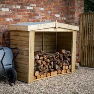 Forest Garden Overlap Pressure Treated Apex Log Store