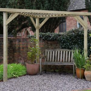 Forest Garden Slatted Corner Pergola