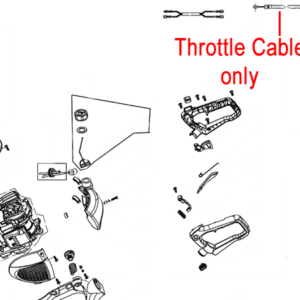 Mitox Hedgetrimmer Throttle Cable MIGJB25D-2.05.02-00