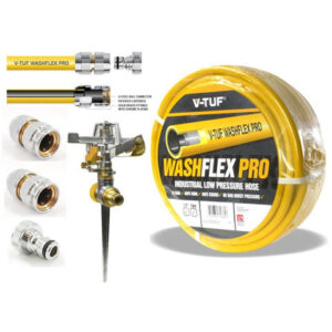 V-TUF V-TUF 15m 1/2" 10Bar WASHFLEX PRO Water Supply Hose with KCQ Coupling Kit & Irrigation Kit