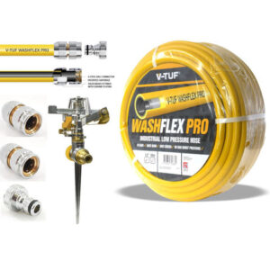 V-TUF V-TUF 50m 1/2" 10Bar WASHFLEX PRO Water Supply Hose with KCQ Coupling Kit & Irrigation Kit - BF1250-KIT2