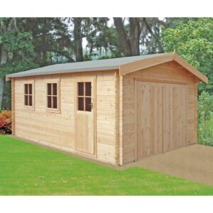 Shire Bradenham 12' 5" x 14' 8" Reverse Apex Garage - Premium 44mm Cladding Tongue & Groove