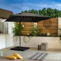 Bracken Outdoors Naples Grey 2.5m x 2.5m Square Cantilever Parasol