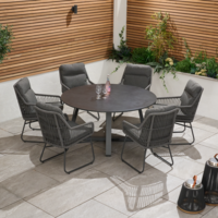 Bracken Outdoors Colorado Rope 6 Seat Round Aluminium Garden Dining Set, Early May 2025